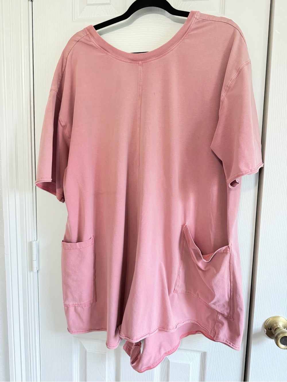 FP Movement Free People Pink Oversized Romper L One Piece Lounge Pocket